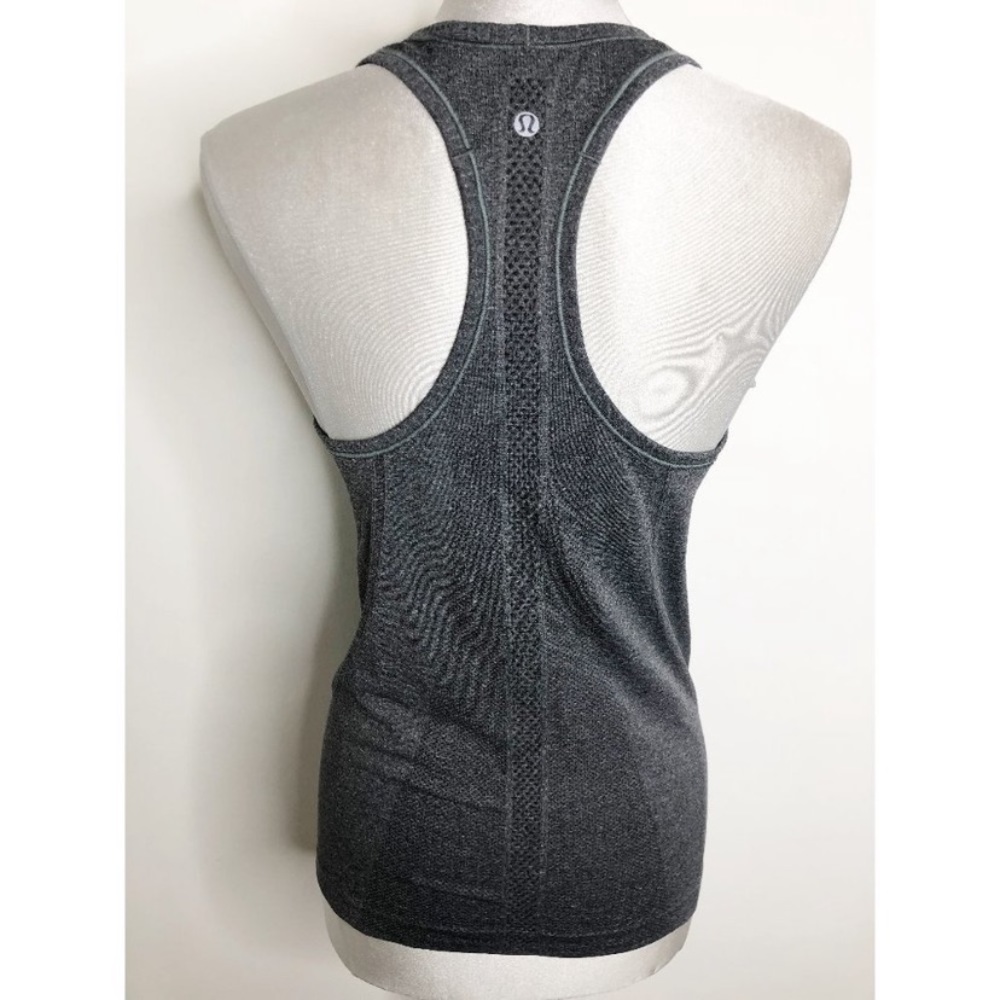 Lululemon Swiftly Tech‎ Racerback Heathered Black 6 - Picture 2 of 8